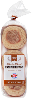 Trader Joe's Whole Wheat English Muffins, 340g