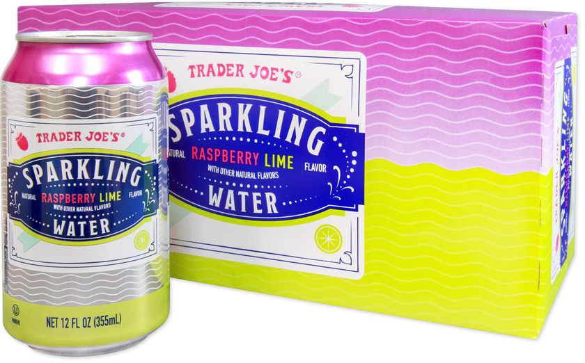 Trader Joe's Sparkling Water, Raspberry Lime, 2.84L