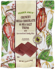 Trader Joe's Crunchy Milk Chocolate & Sea Salt Thins, 96g