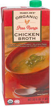 Trader Joe's Organic Free Range Chicken Broth, 946mL