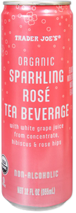 Trader Joe's Organic Sparkling Rosé Tea Beverage, 355mL
