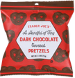 Trader Joe's A Handful of Tiny Dark Chocolate Covered Pretzels, 71g