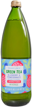 Trader Joe's Green Tea Blueberry & Pomegranate Unsweetened Beverage, 1L