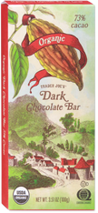Trader Joe's Organic Dark Chocolate Bar, 73% Cacao, 100g