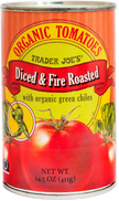 Trader Joe's Organic Diced & Fire Roasted Tomatoes with Green Chiles, 411g