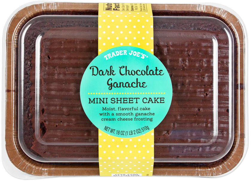 Trader Joe's Dark Chocolate Ganache Mini Sheet Cake, 510g
