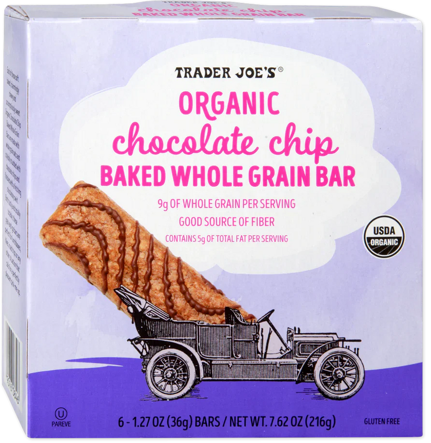 Trader Joe's Organic Chocolate Chip Baked Whole Grain Bars, 216g