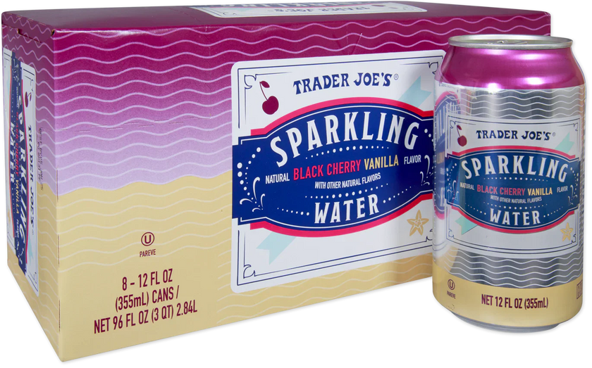 Trader Joe's Sparkling Water, Black Cherry Vanilla, 2.84L