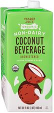 Trader Joe's Organic Non-Dairy Coconut Beverage Unsweetened, 946mL