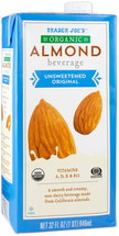 Trader Joe's Organic Unsweetened Almond Beverage, 946mL