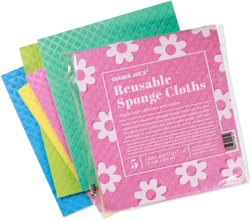 Trader Joe's Reusable Sponge Cloths, 5-count