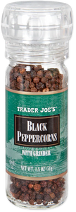 Trader Joe's Black Peppercorns with Grinder, 51g
