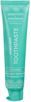 Trader Joe's Sensitivity + Whitening Peppermint Fluoride Toothpaste, 170g