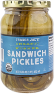 Trader Joe's Organic Kosher Sandwich Pickles, 473mL