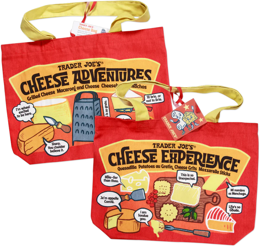 Trader Joe's Cheese Adventures Reusable Bag