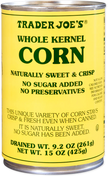 Trader Joe's Whole Kernel Corn, 425g
