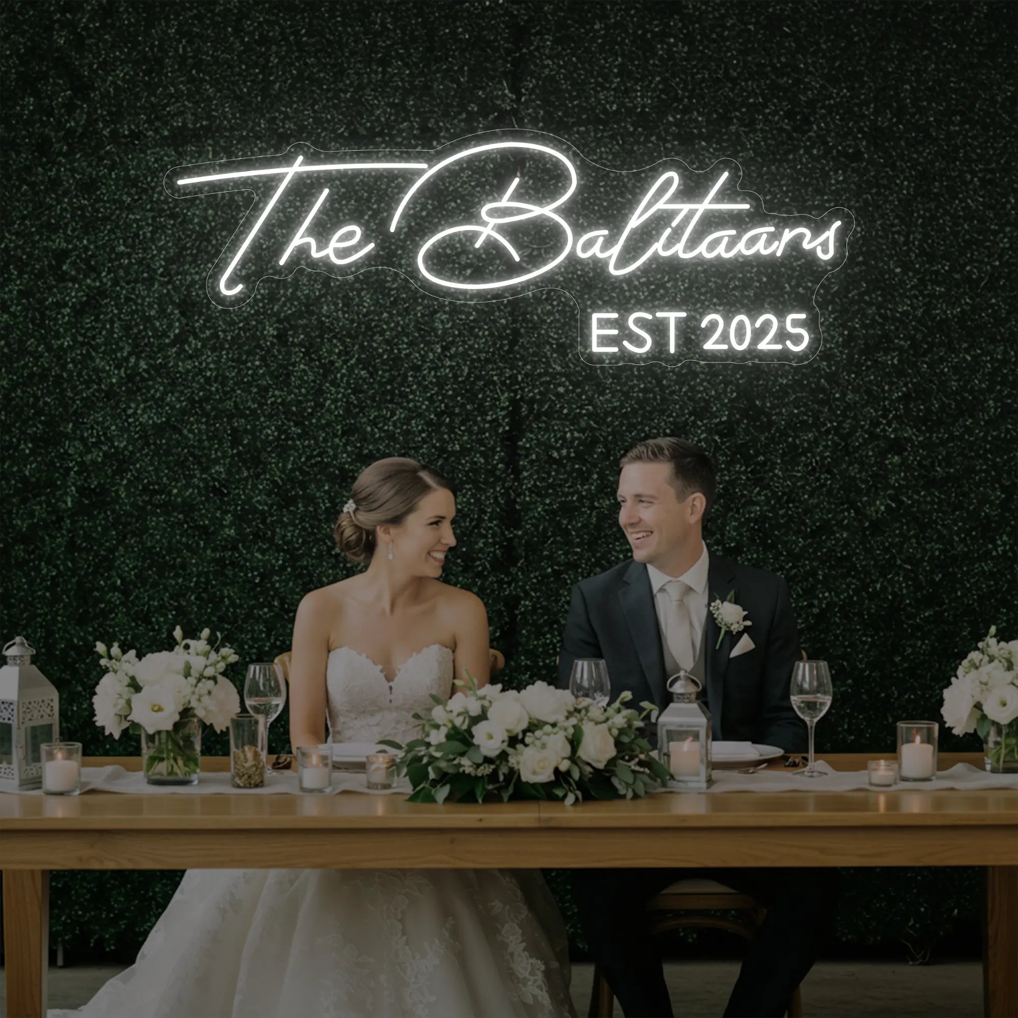 Wedding Last Names Custom Neon Sign V1