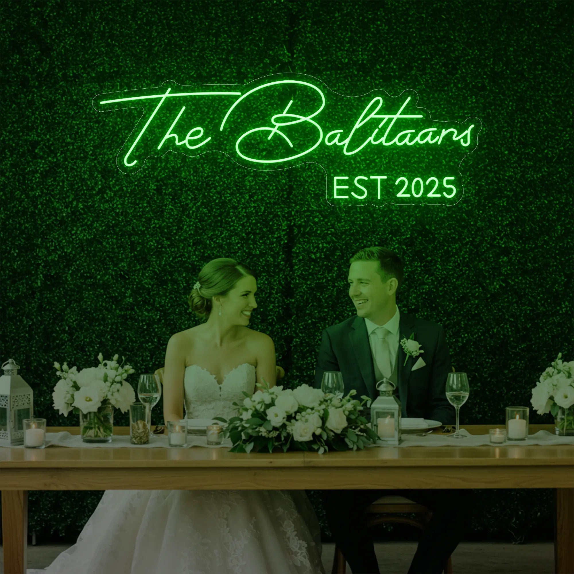 Wedding Last Names Custom Neon Sign V1