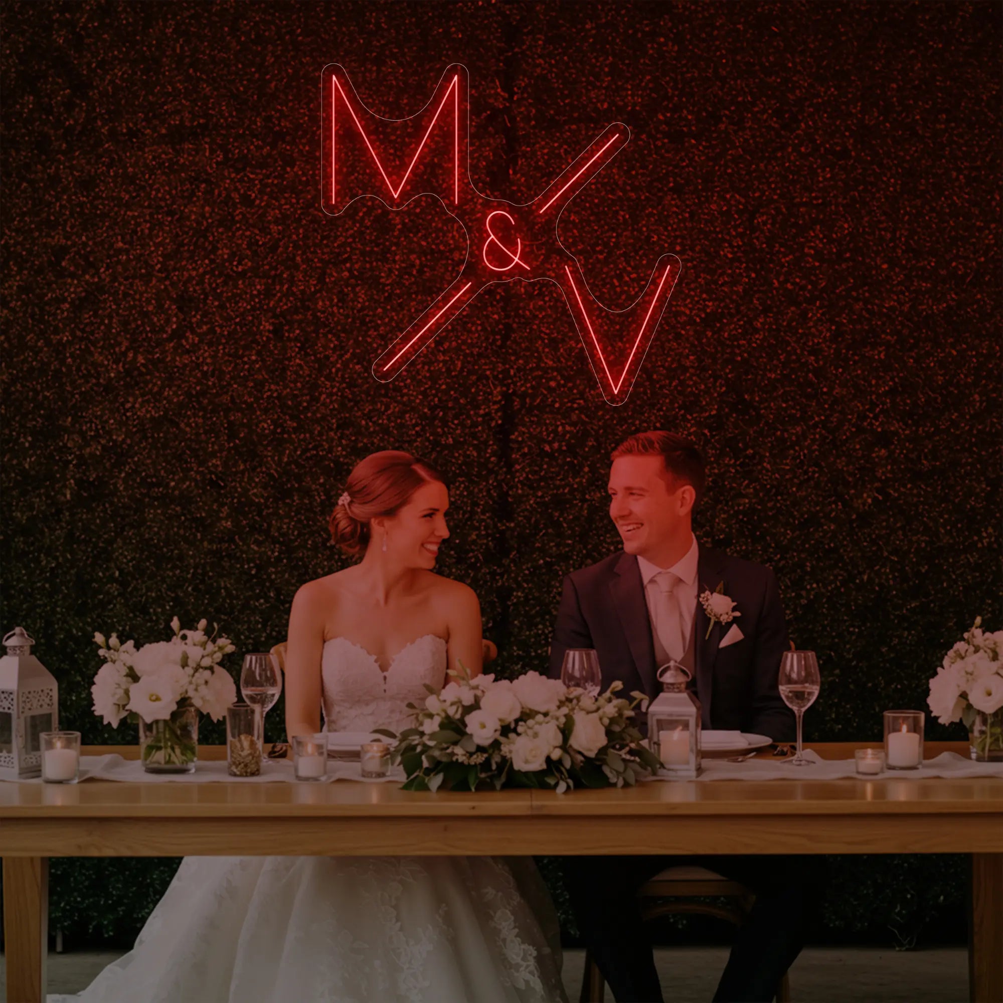 Wedding Initials Custom Neon Sign V1