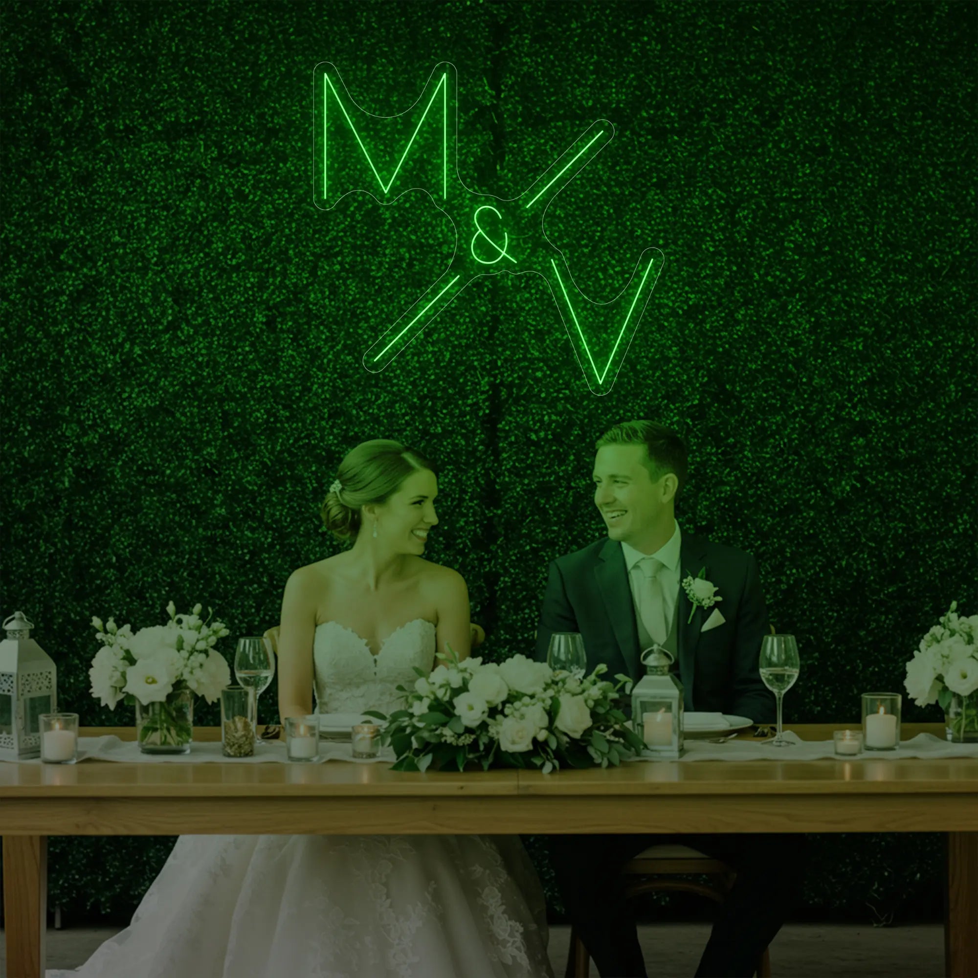 Wedding Initials Custom Neon Sign V1