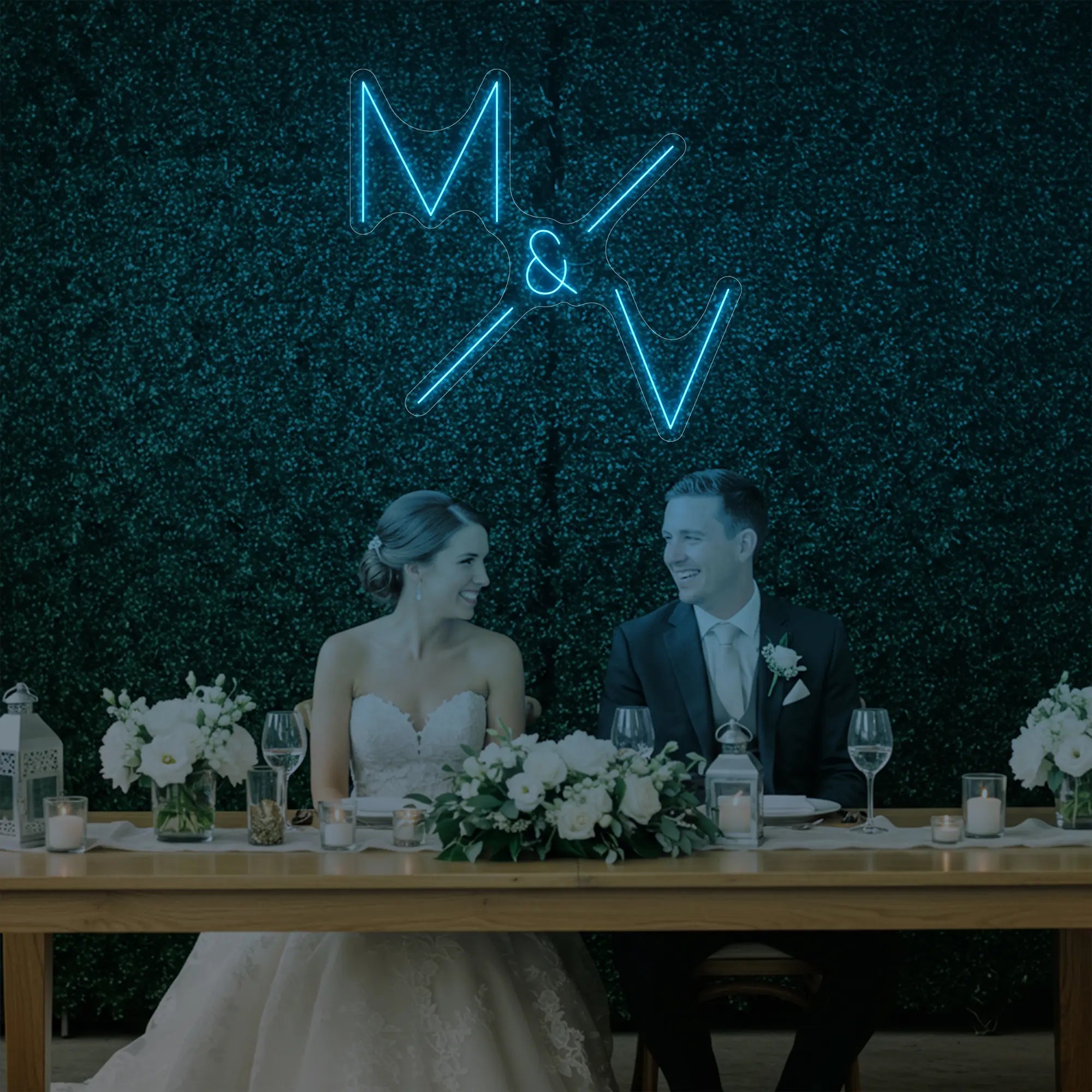 Wedding Initials Custom Neon Sign V1