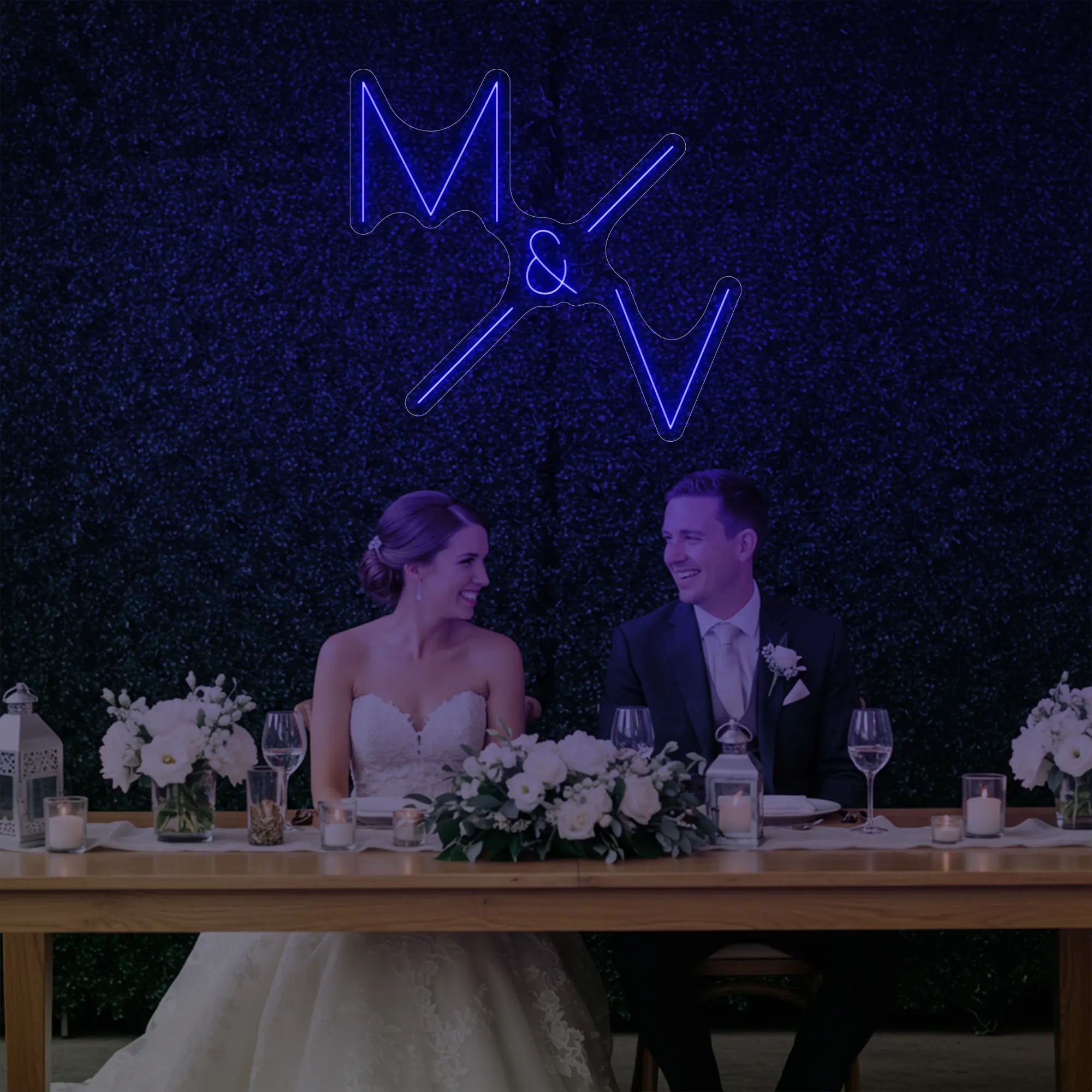 Wedding Initials Custom Neon Sign V1