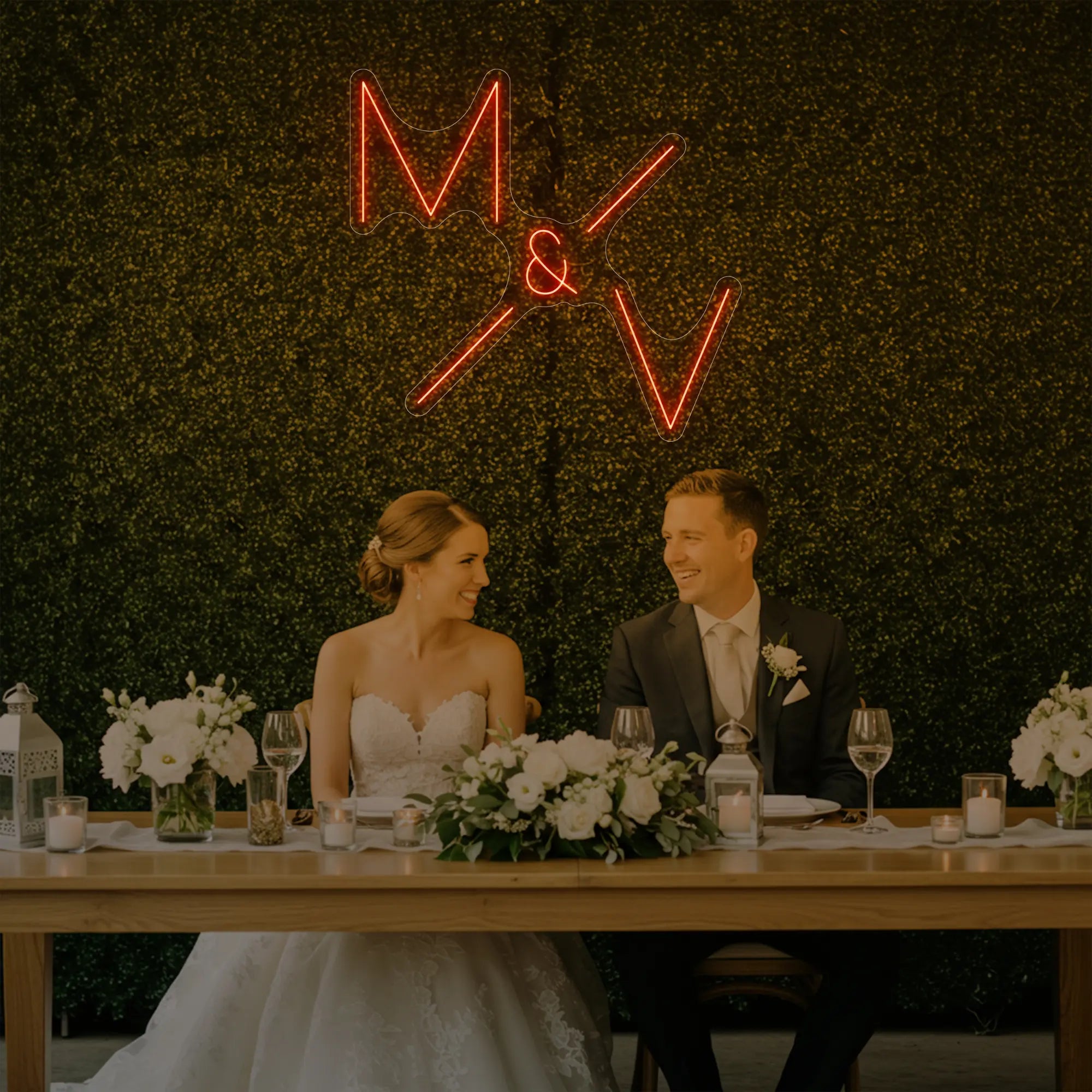 Wedding Initials Custom Neon Sign V1