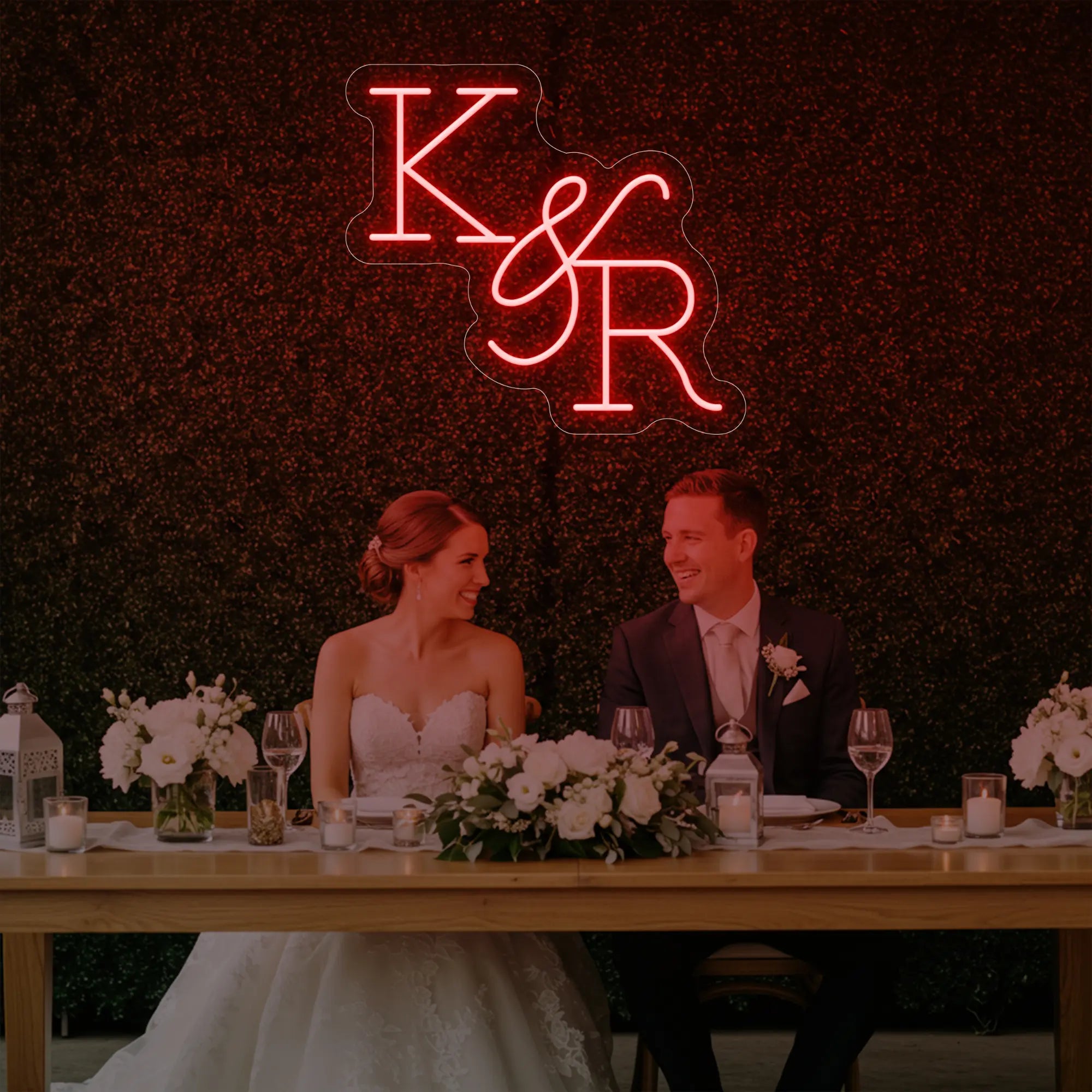 Wedding Initials Custom Neon Sign V2
