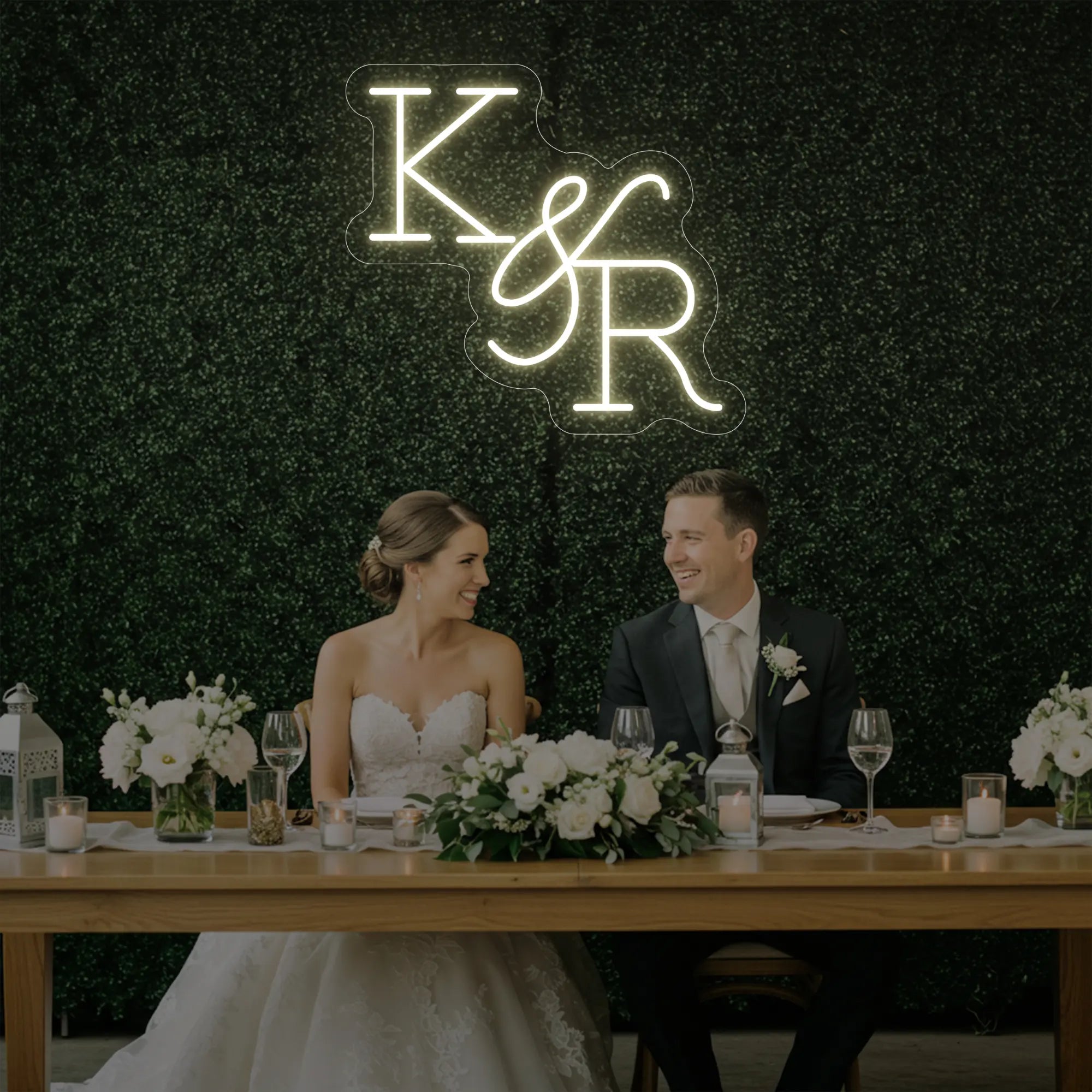 Wedding Initials Custom Neon Sign V2