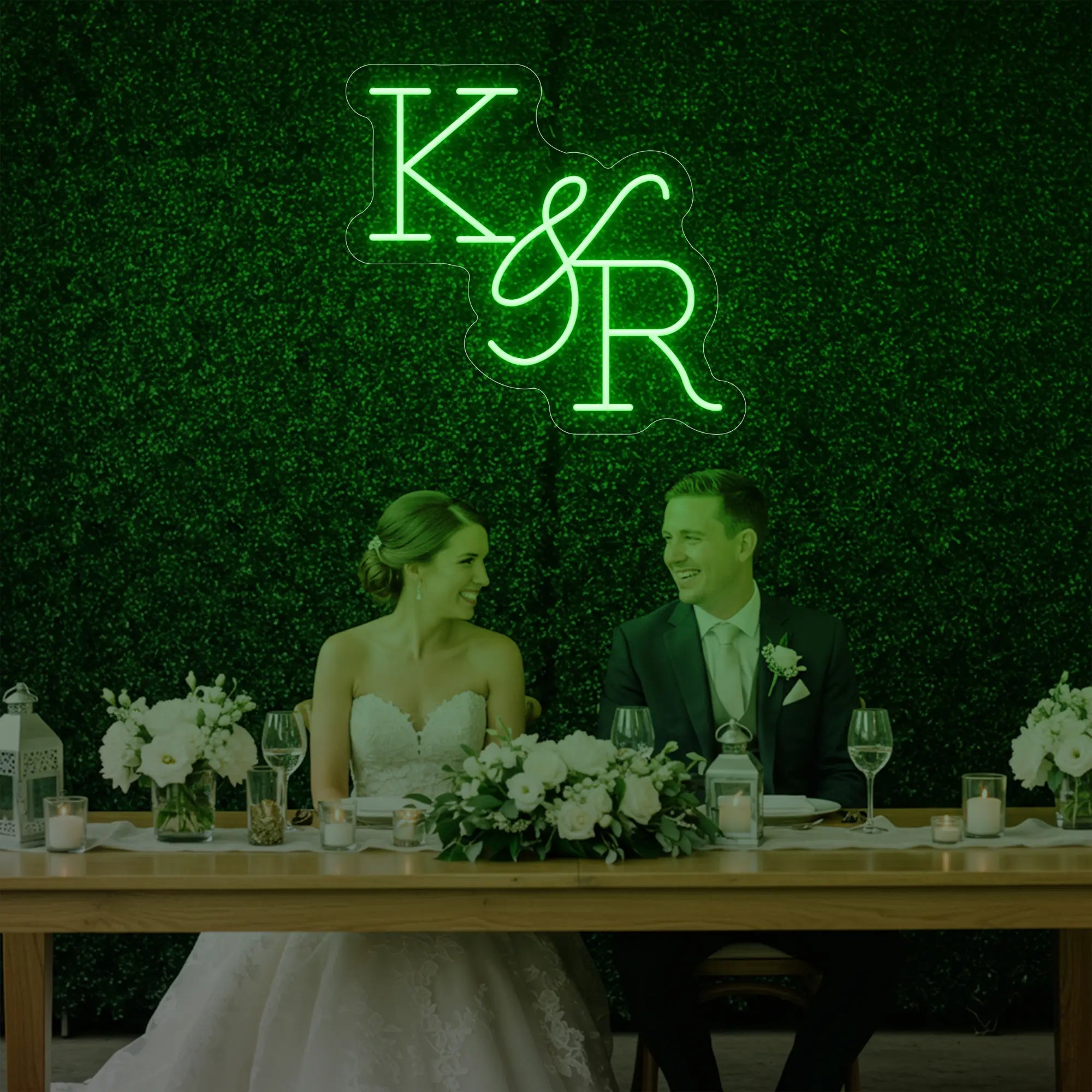 Wedding Initials Custom Neon Sign V2