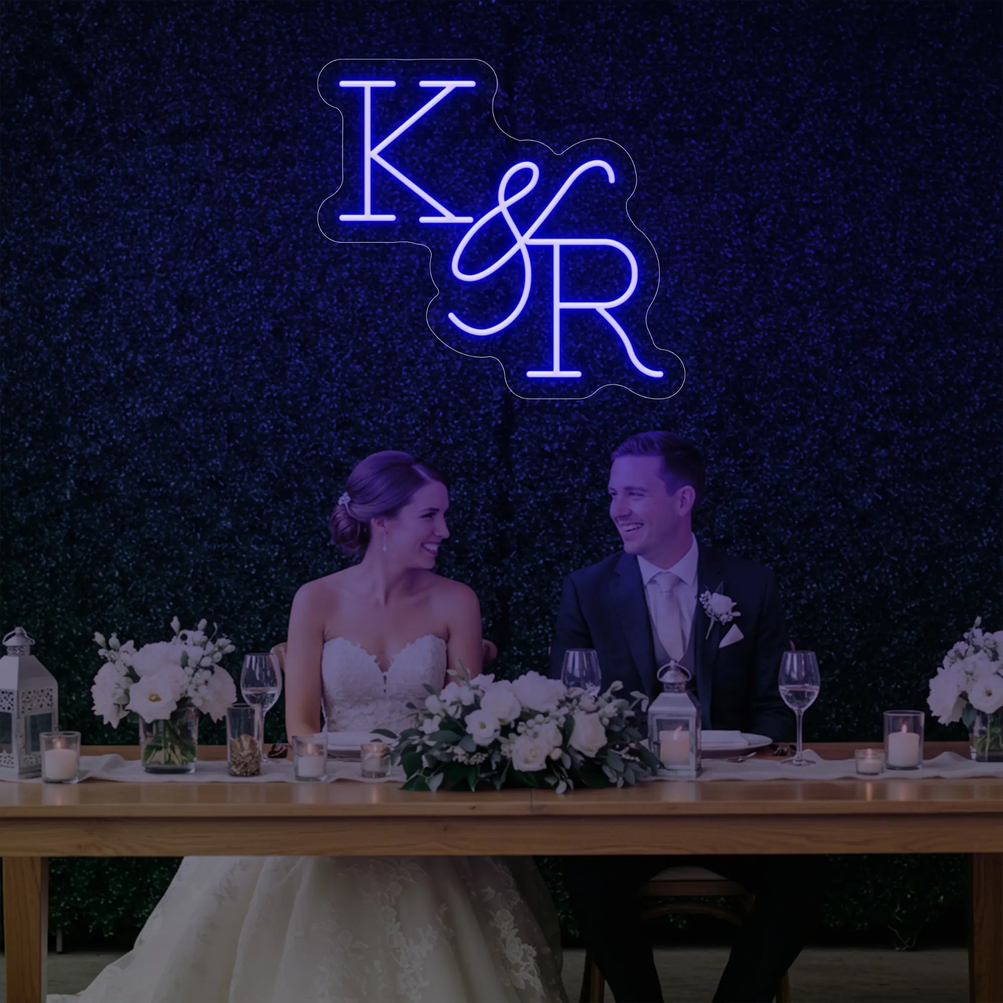 Wedding Initials Custom Neon Sign V2