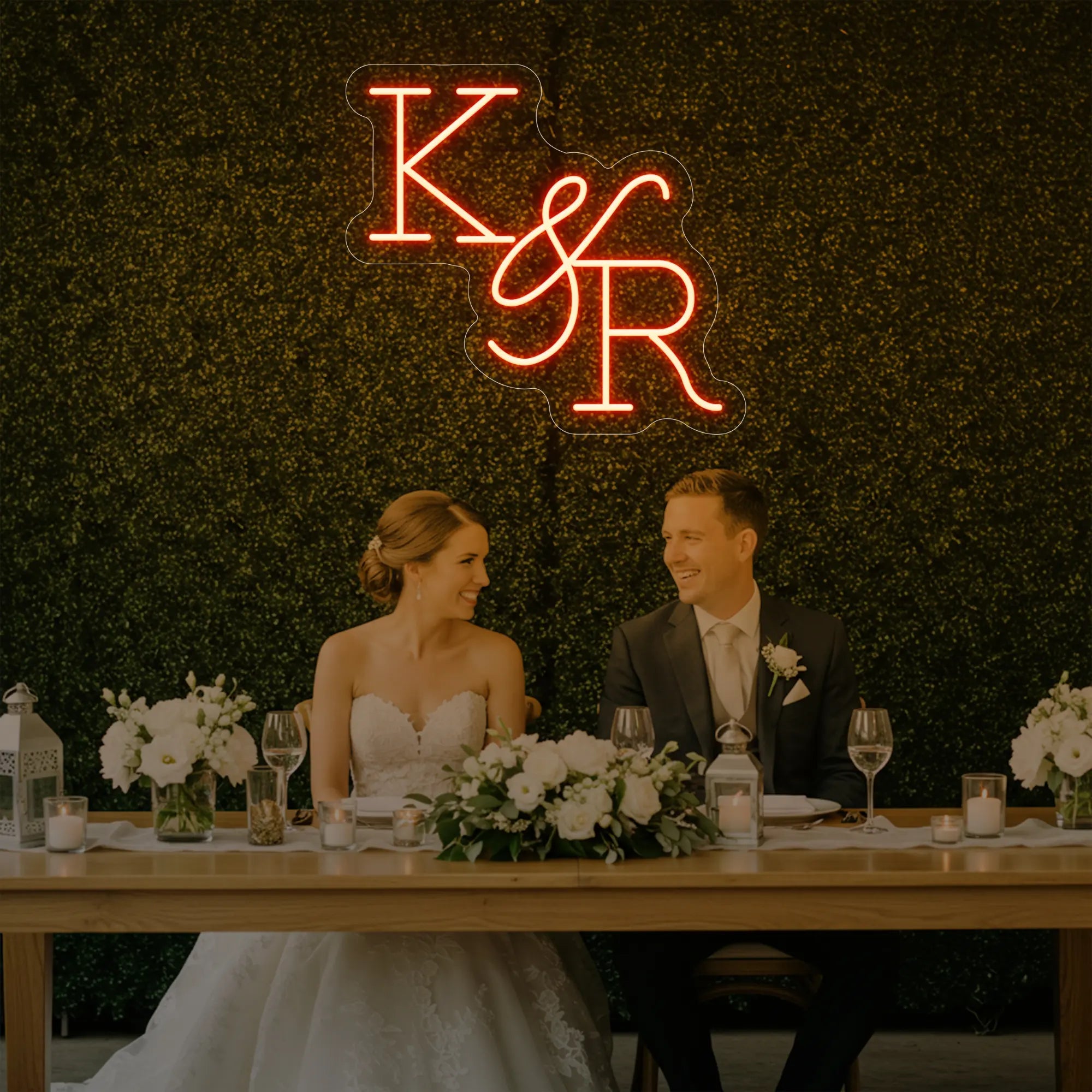 Wedding Initials Custom Neon Sign V2