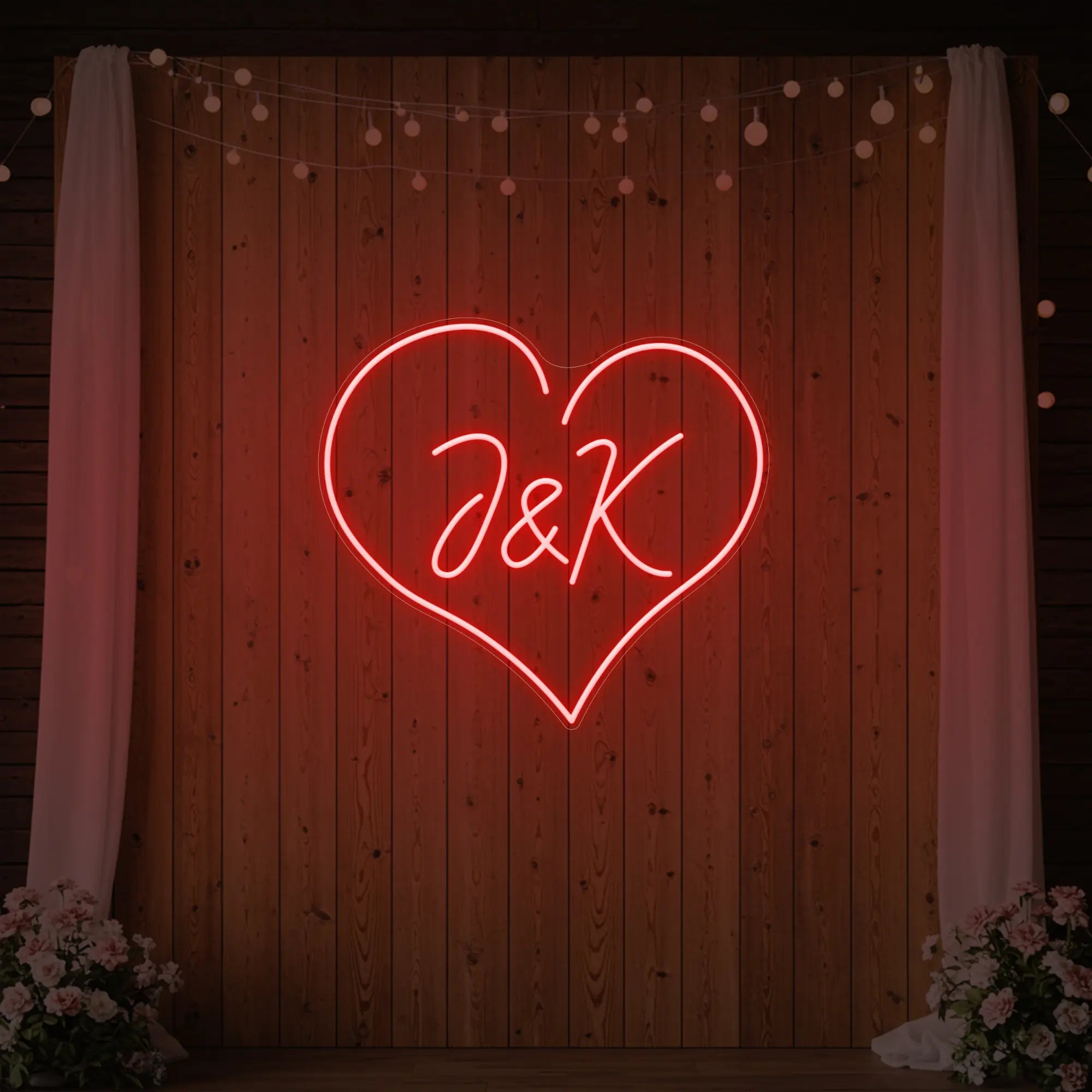 Wedding Initials Custom Neon Sign V5