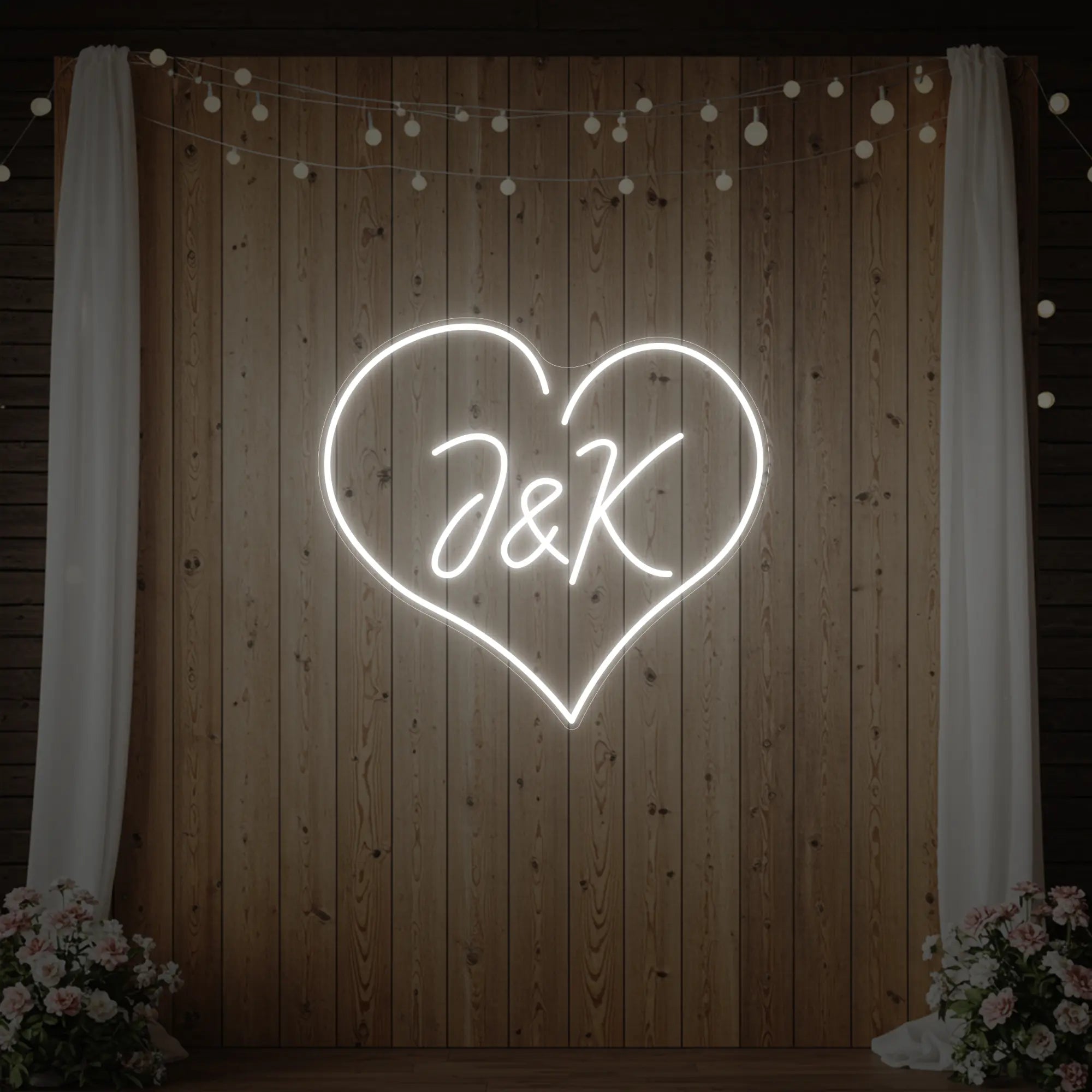 Wedding Initials Custom Neon Sign V5