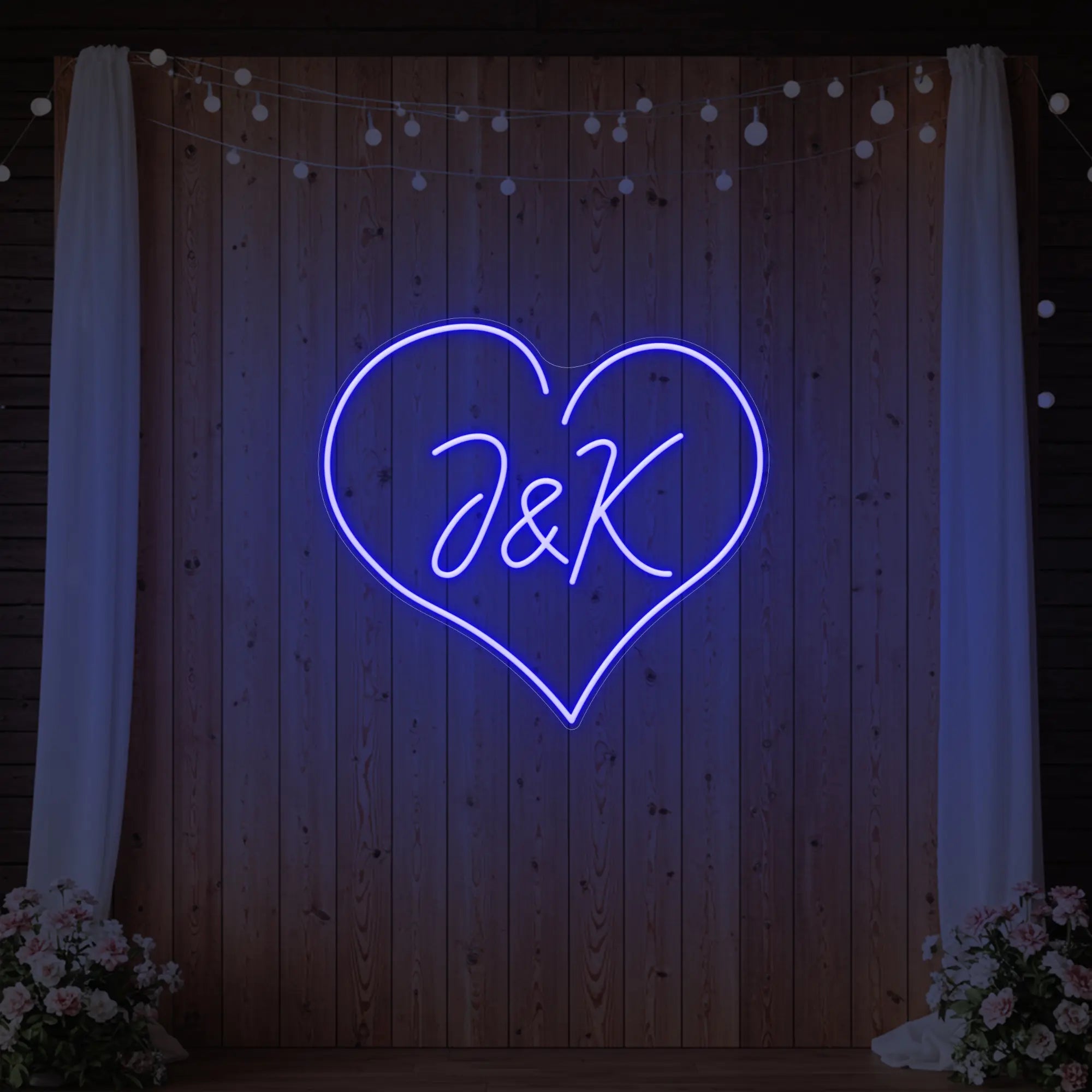 Wedding Initials Custom Neon Sign V5