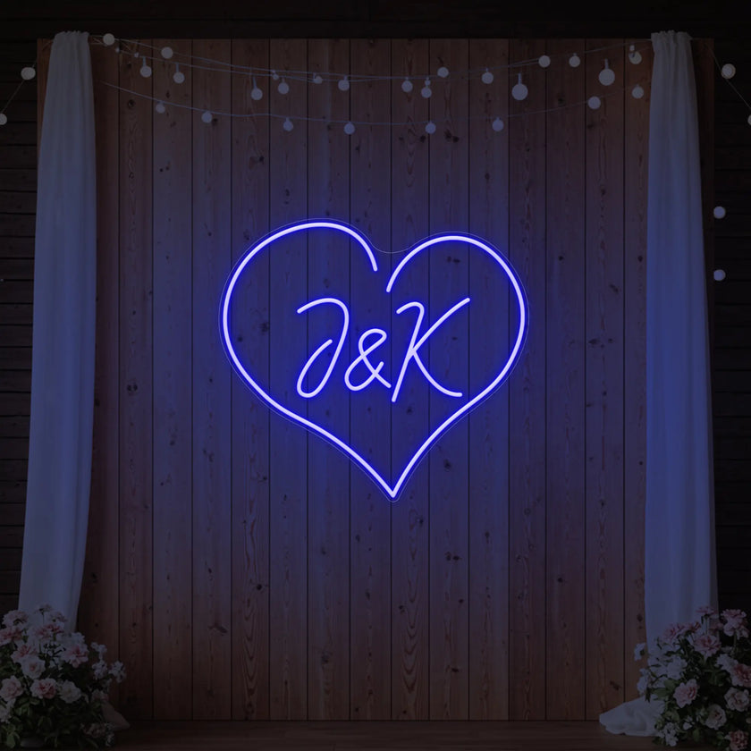 Wedding Initials Custom Neon Sign V5