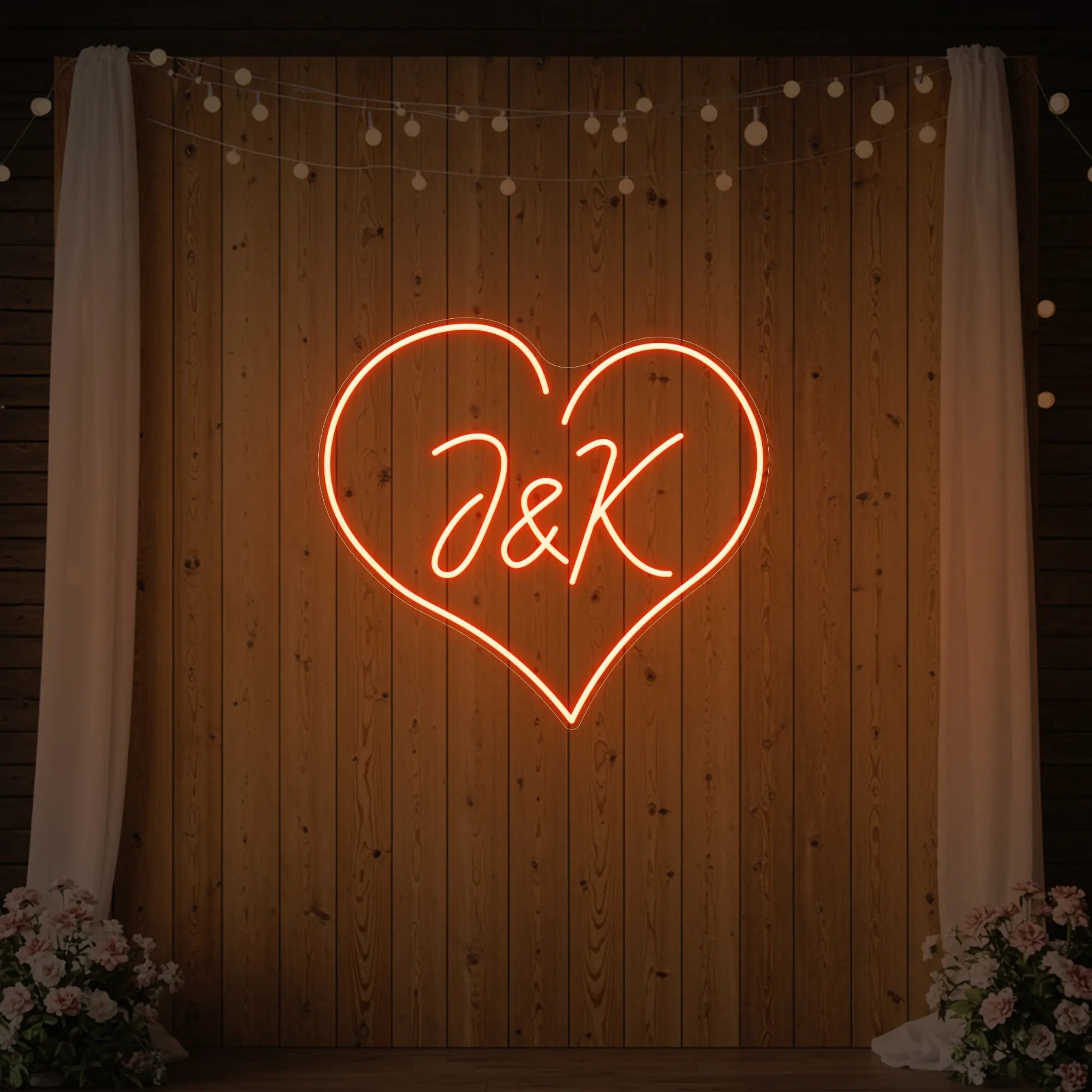 Wedding Initials Custom Neon Sign V5