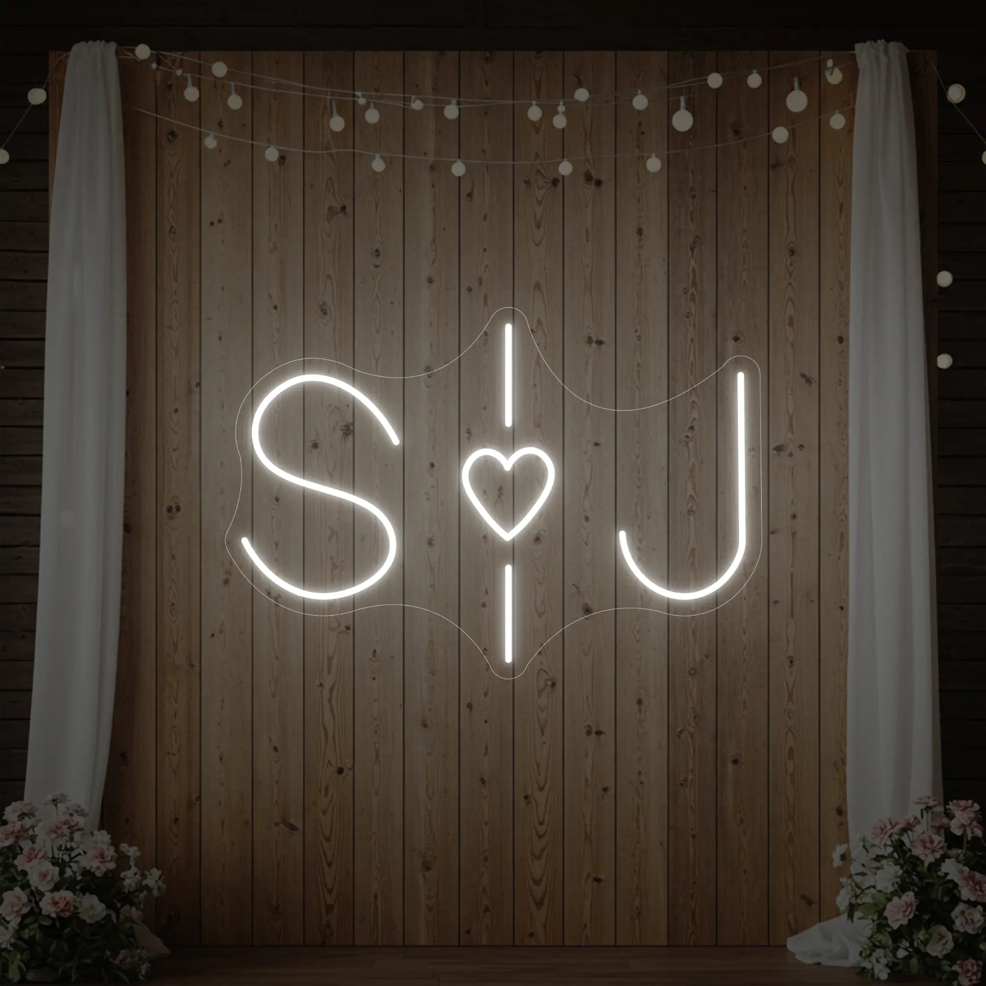 Wedding Initials Custom Neon Sign V6