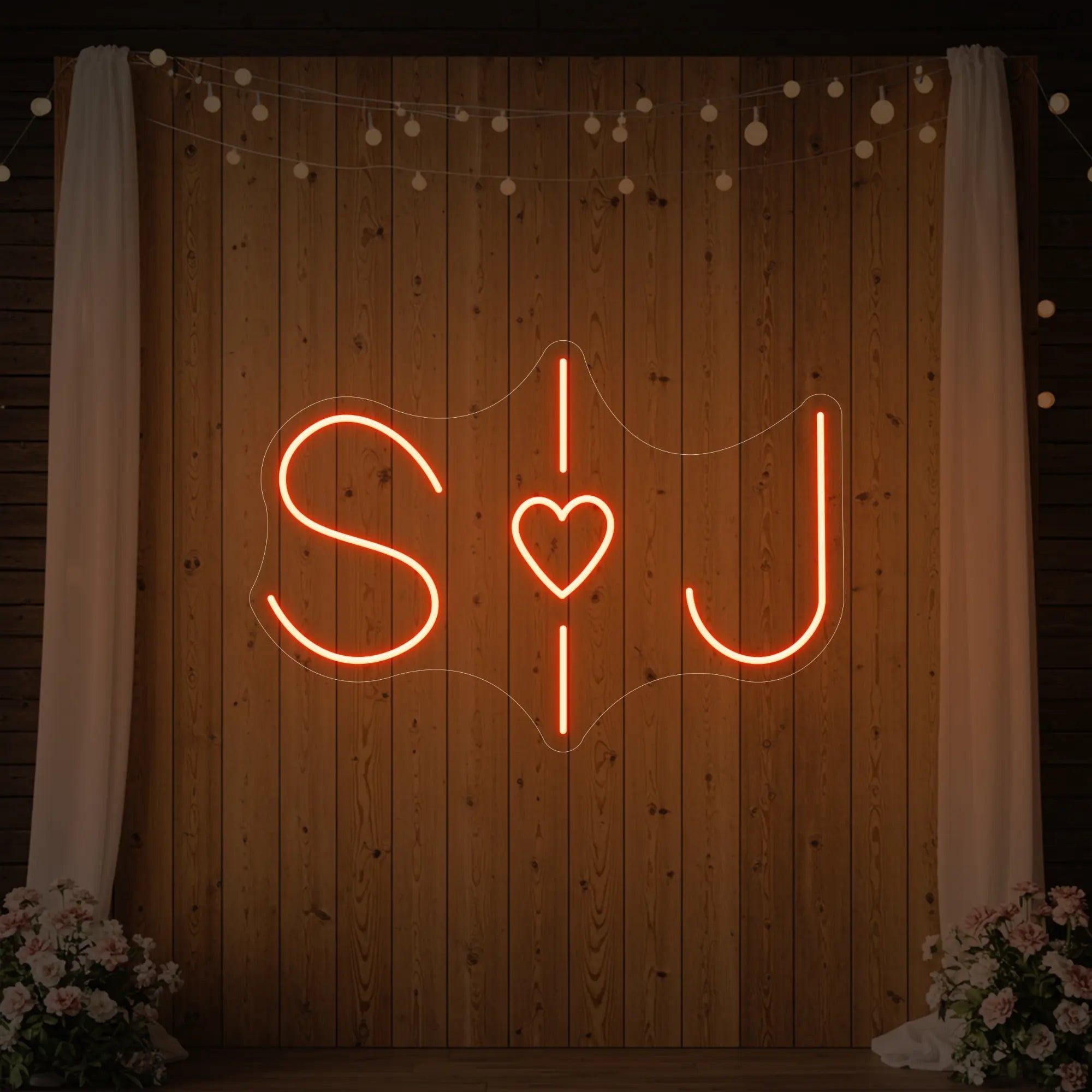 Wedding Initials Custom Neon Sign V6