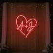 Wedding Initials Custom Neon Sign V7