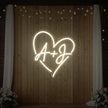 Wedding Initials Custom Neon Sign V7
