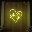 Wedding Initials Custom Neon Sign V7