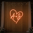 Wedding Initials Custom Neon Sign V7