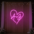 Wedding Initials Custom Neon Sign V7