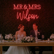 Wedding Last Names Custom Neon Sign V2