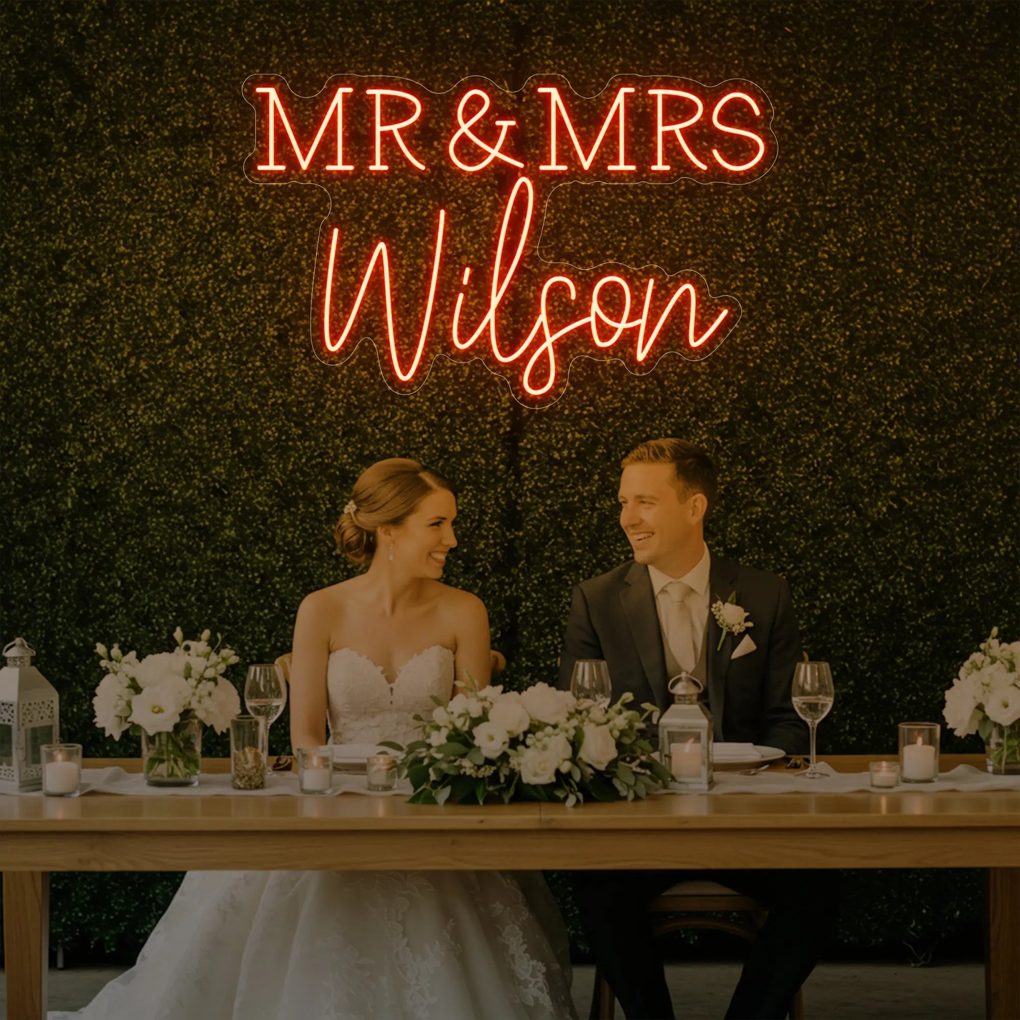 Wedding Last Names Custom Neon Sign V2