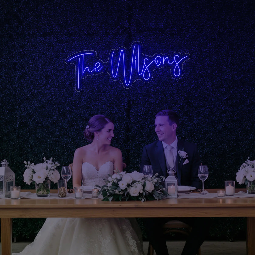 Wedding Last Names Custom Neon Sign V4