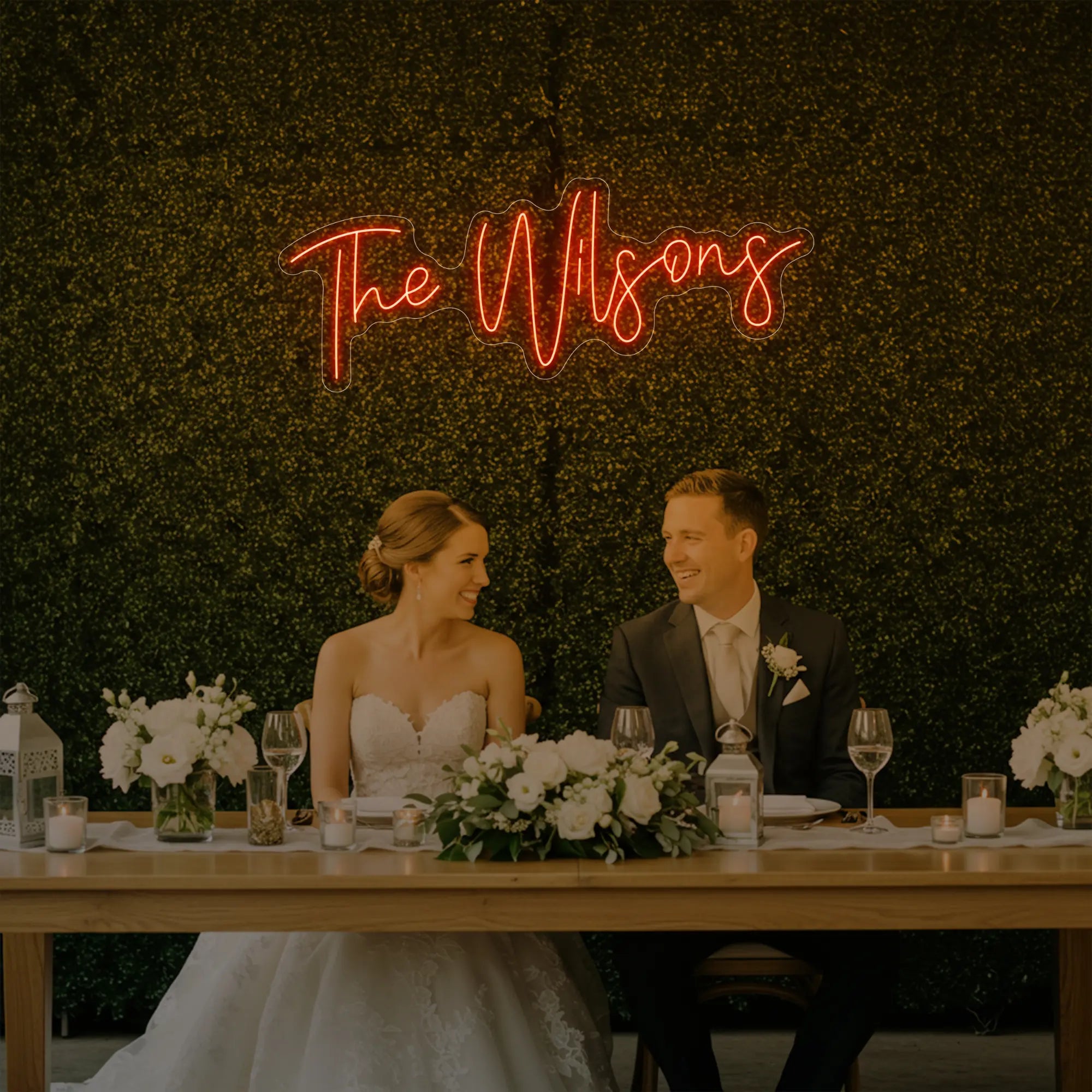 Wedding Last Names Custom Neon Sign V4