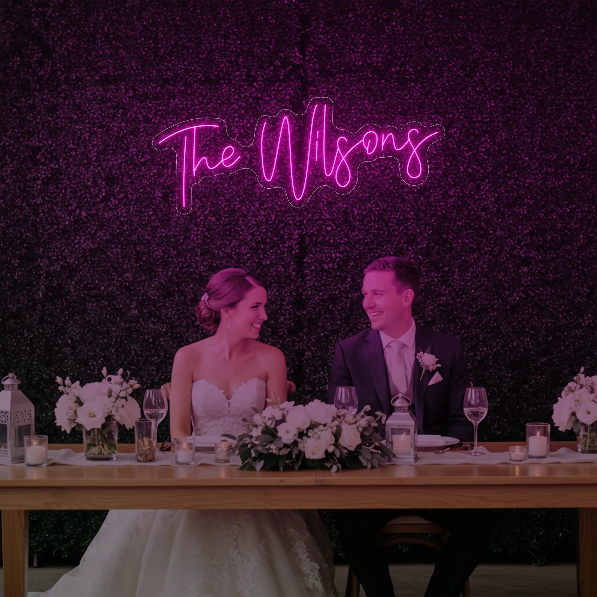 Wedding Last Names Custom Neon Sign V4
