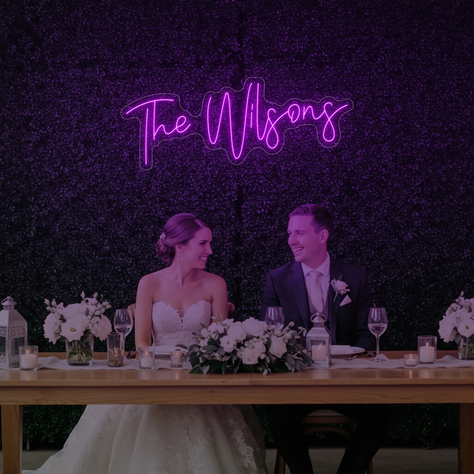 Wedding Last Names Custom Neon Sign V4